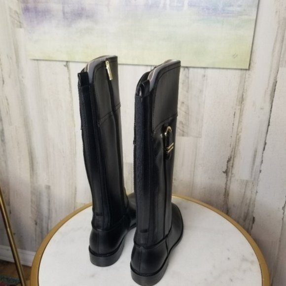 Tommy Hilfiger Rownd Up To-The-Knee Boot Black 6.5M - Picture 6 of 8